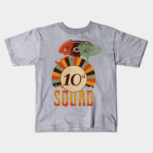 10th anniversary music squad, birthday gift vintage Kids T-Shirt by Degiab